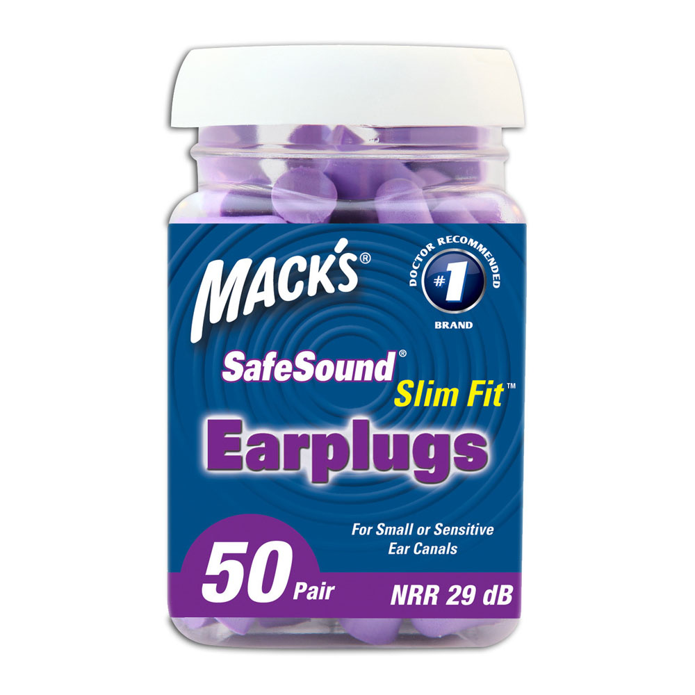 MACKS Slim Fit špunty do uší 50 párů