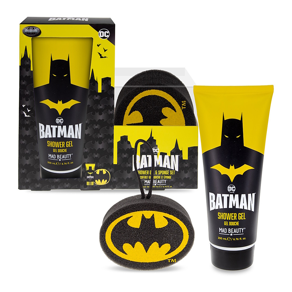 MAD BEAUTY Batman set koupelový sprchový gel a mycí houba 200 ml