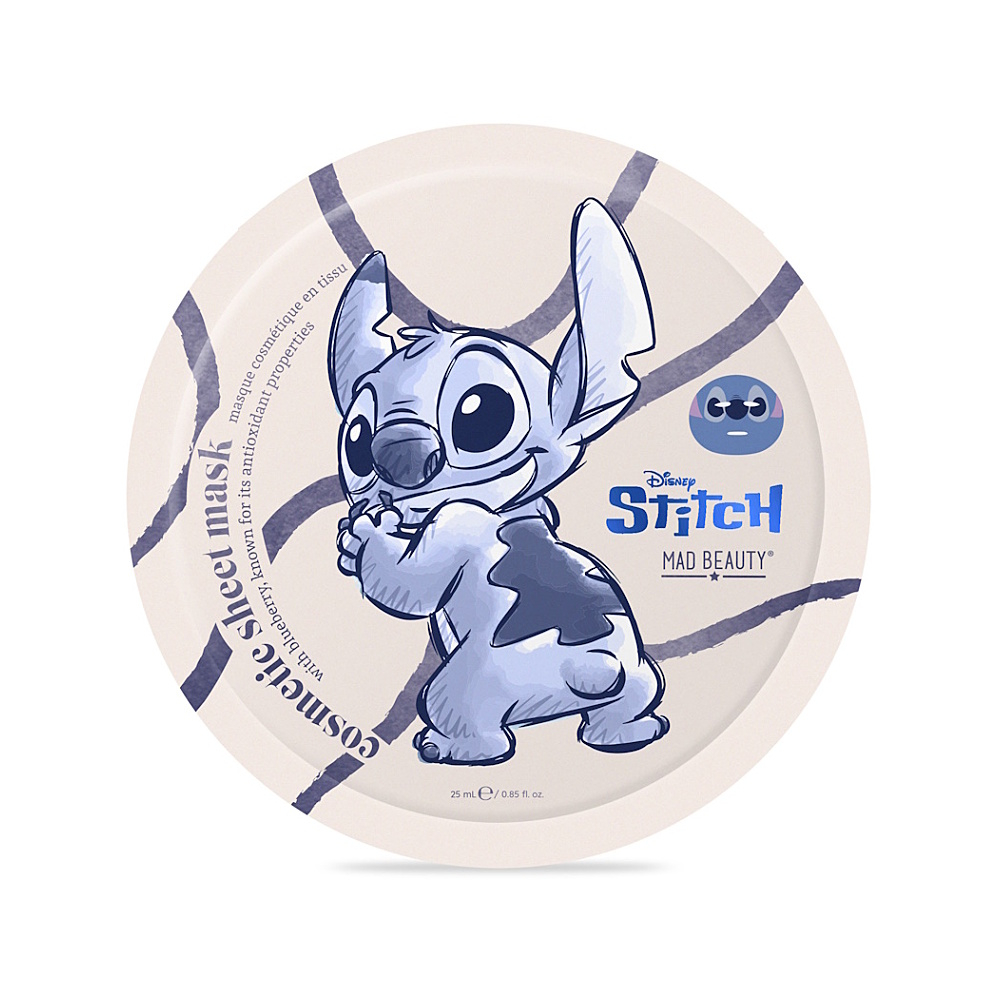 MAD BEAUTY Stitch denim hydratační textilní maska na obličej 25 ml