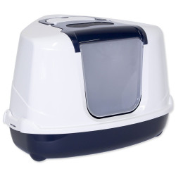 MAGIC CAT Toaleta Jumbo s krytem rohová modrá 59x45x39cm