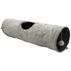 MAGIC CAT Tunel plyš šustící šedý 90x24cm