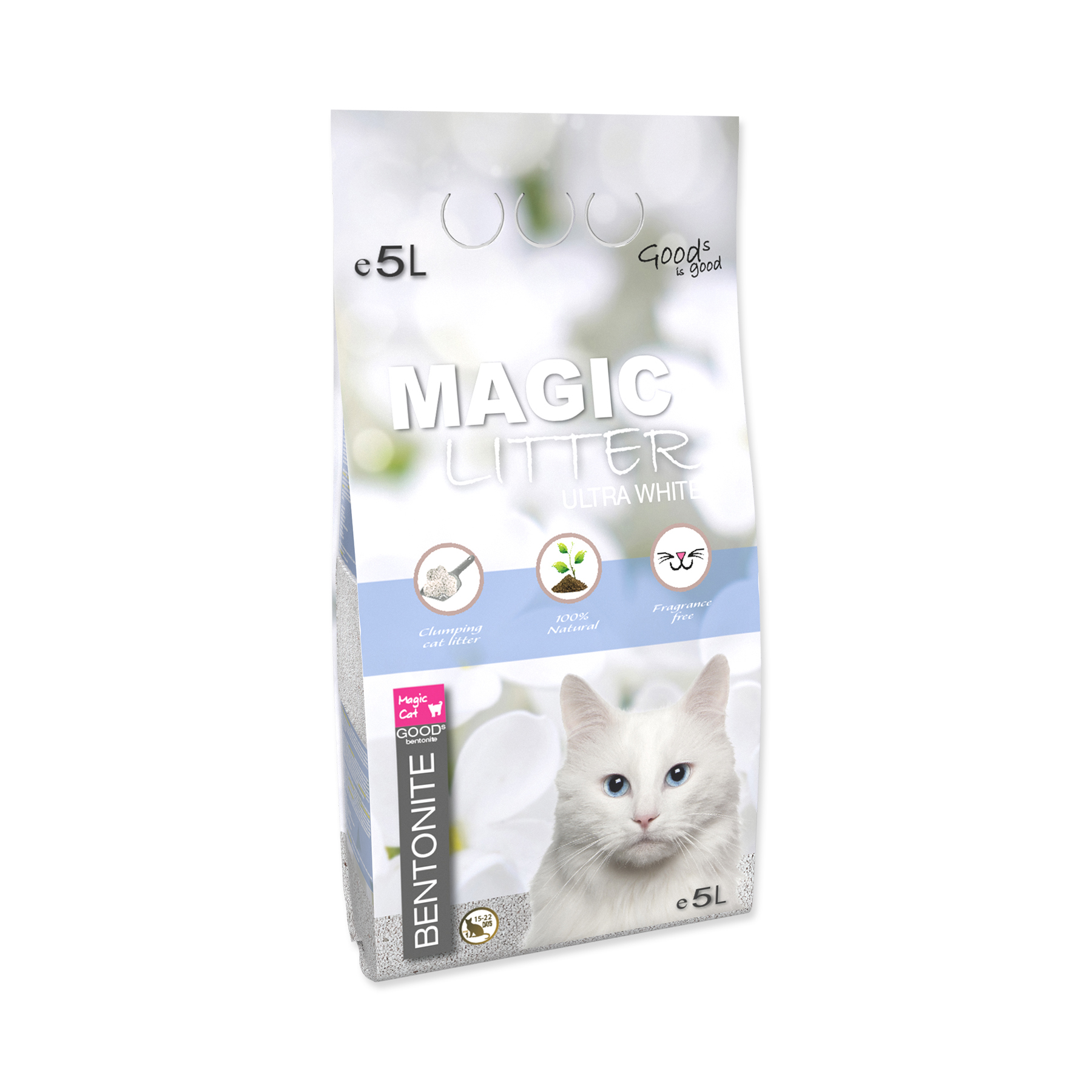 Magic Litter Bentonite Ultra White kočkolit 5 l