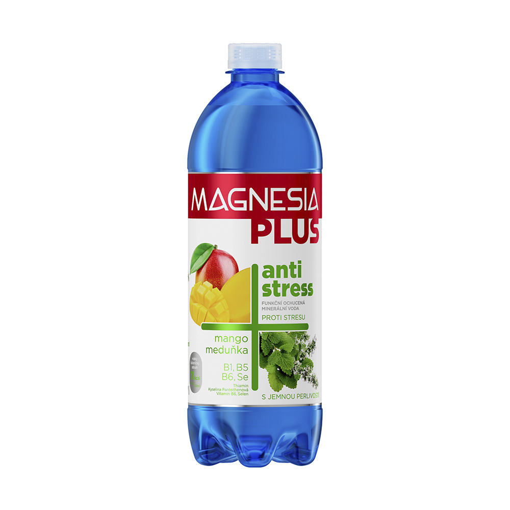 Magnesia Plus Antistress mango meduňka 0,7 l