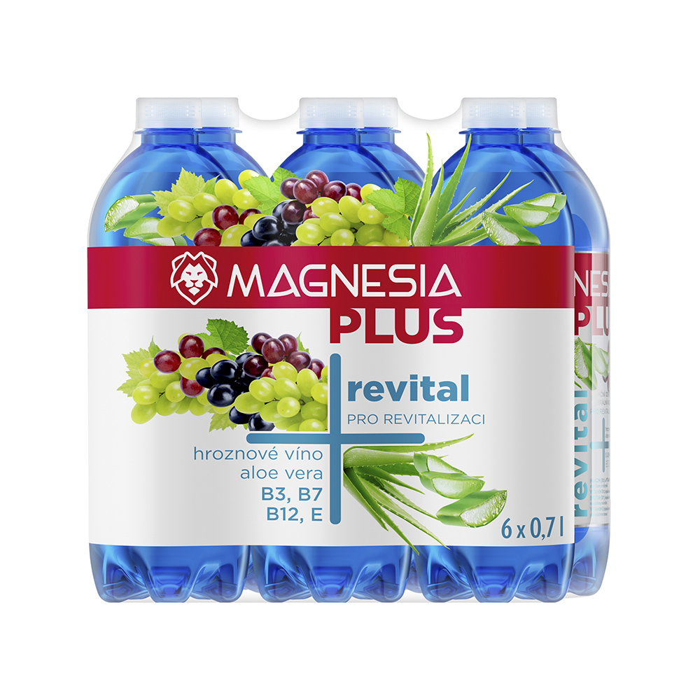 Magnesia Plus Revital hroznové víno, aloe vera 6x0,7 l
