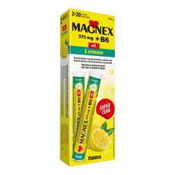 MAGNEX 375mg+B6 eff. Lemon 2 x 20 šumivých tablet
