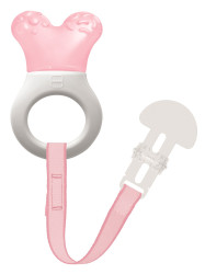 MAM Kousátko s páskem Mini Cooler&Clip 2+, růžové