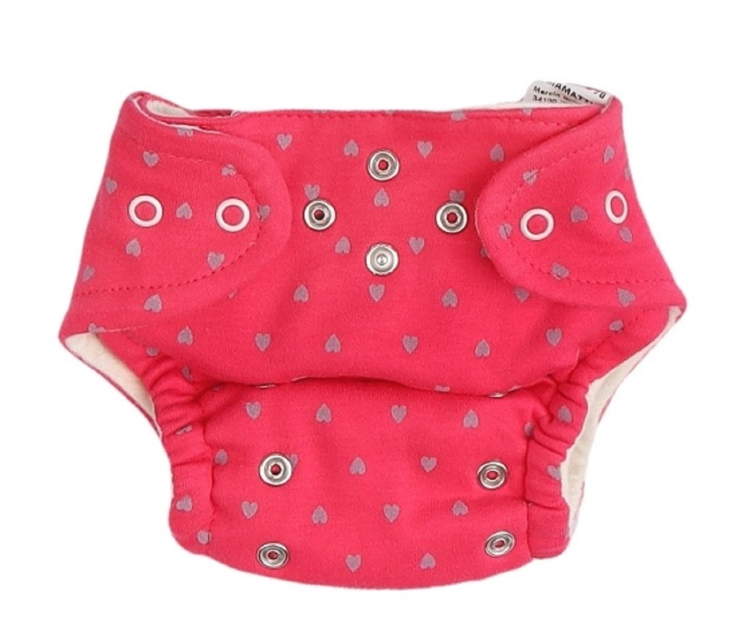 Mamatti Mamatti Látková plenka EKO sada - kalhotky + 2 x plenka, vel. 5 - 14 kg, Hearts