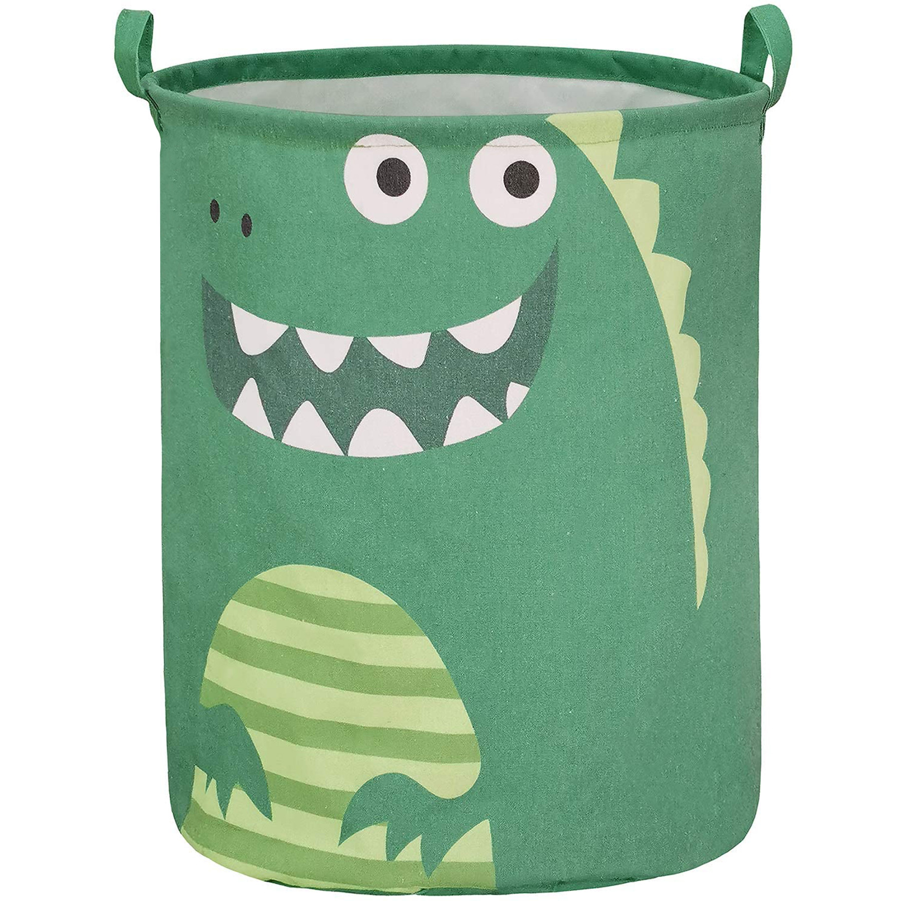 Mamitati Koš na hračky, bavlna, Dino - zelený, 43 L