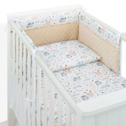 Mamo Tato Mantinel s povlečením do postýlky, 3D sada, Sovička,, 135x100 cm