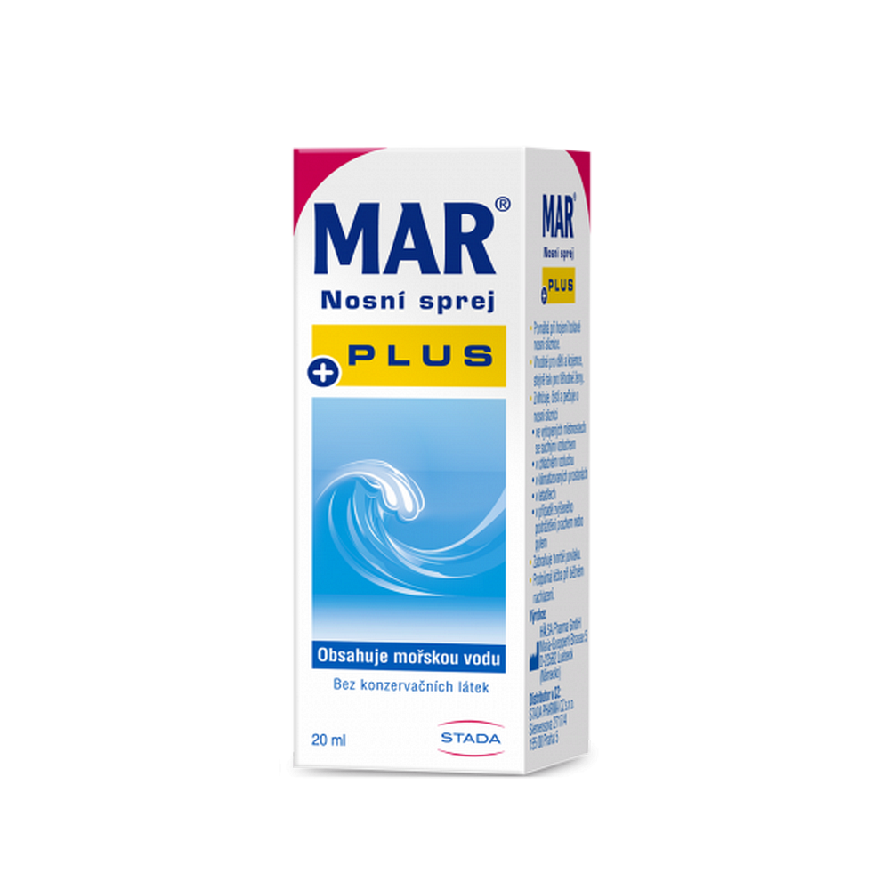 MAR Plus 3 % Nasenspray mořská voda s dexpanthem 20 ml