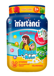 Marťánci Gummy Karol a Kvído Velikonoce 50 želé tablet + tetovačky