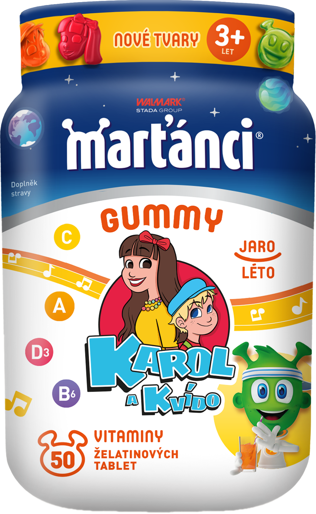 MARŤÁNCI Walmark Gummy Karol&Kvído jaro-léto 50 tablet