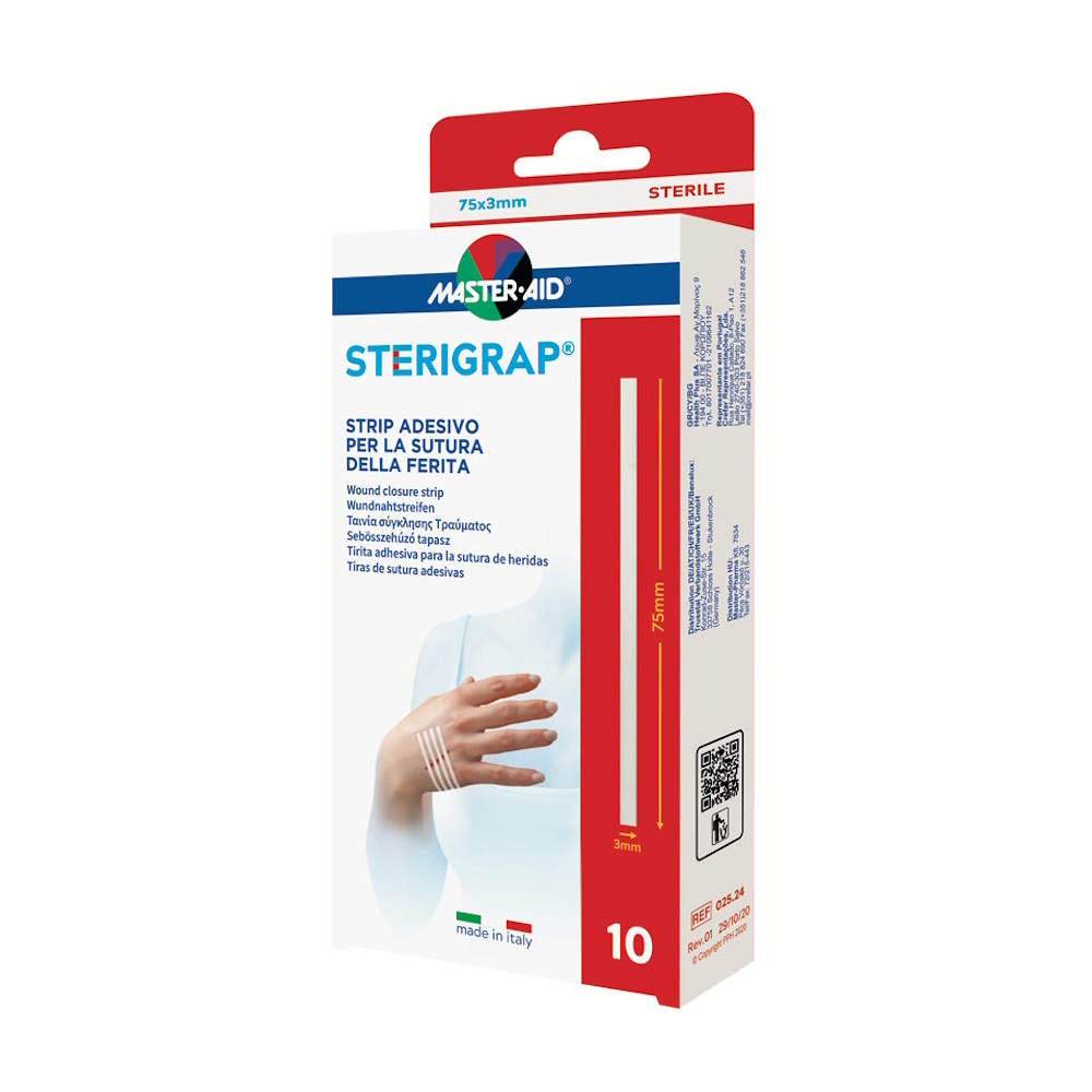 MASTER AID Sterigrap Náplasťové stehy sterilní 75 x 3 mm 10 kusů