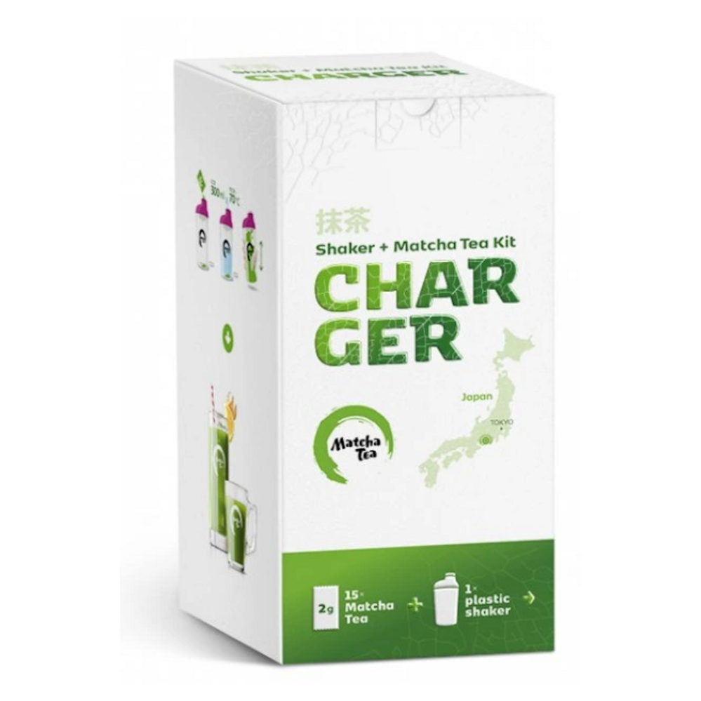 MATCHA TEA Charger šejkr 500 ml + MATCHA TEA Harmony BIO 15x 2 g