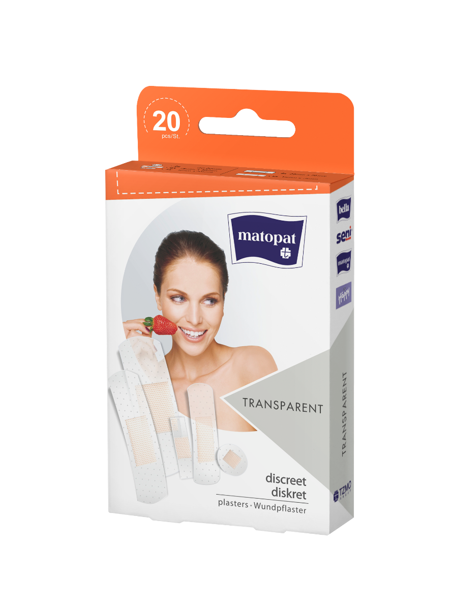 Matopat Transparent 5 velikostí náplasti 20 ks