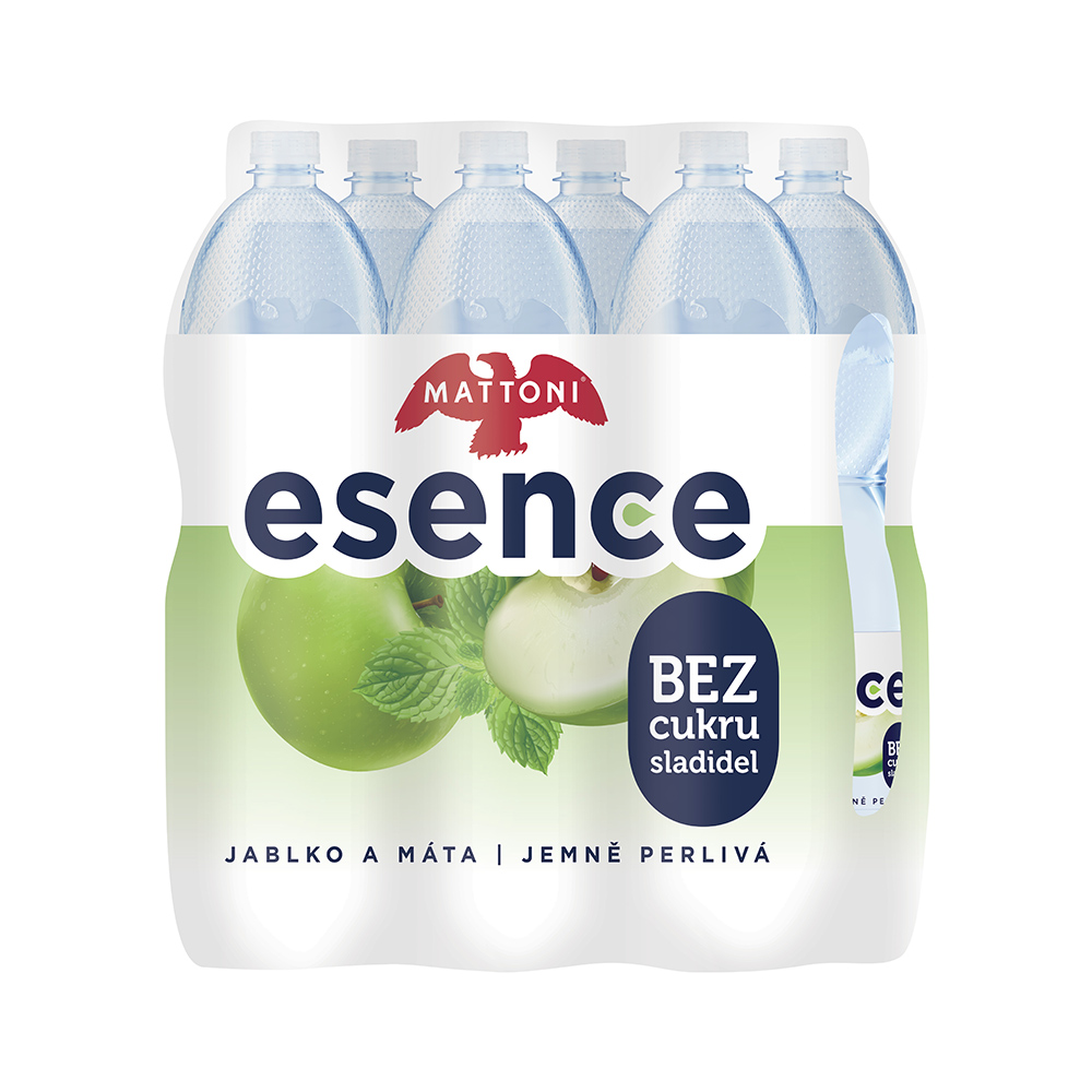 Mattoni Esence jablko máta bez cukru 6x1,5 l