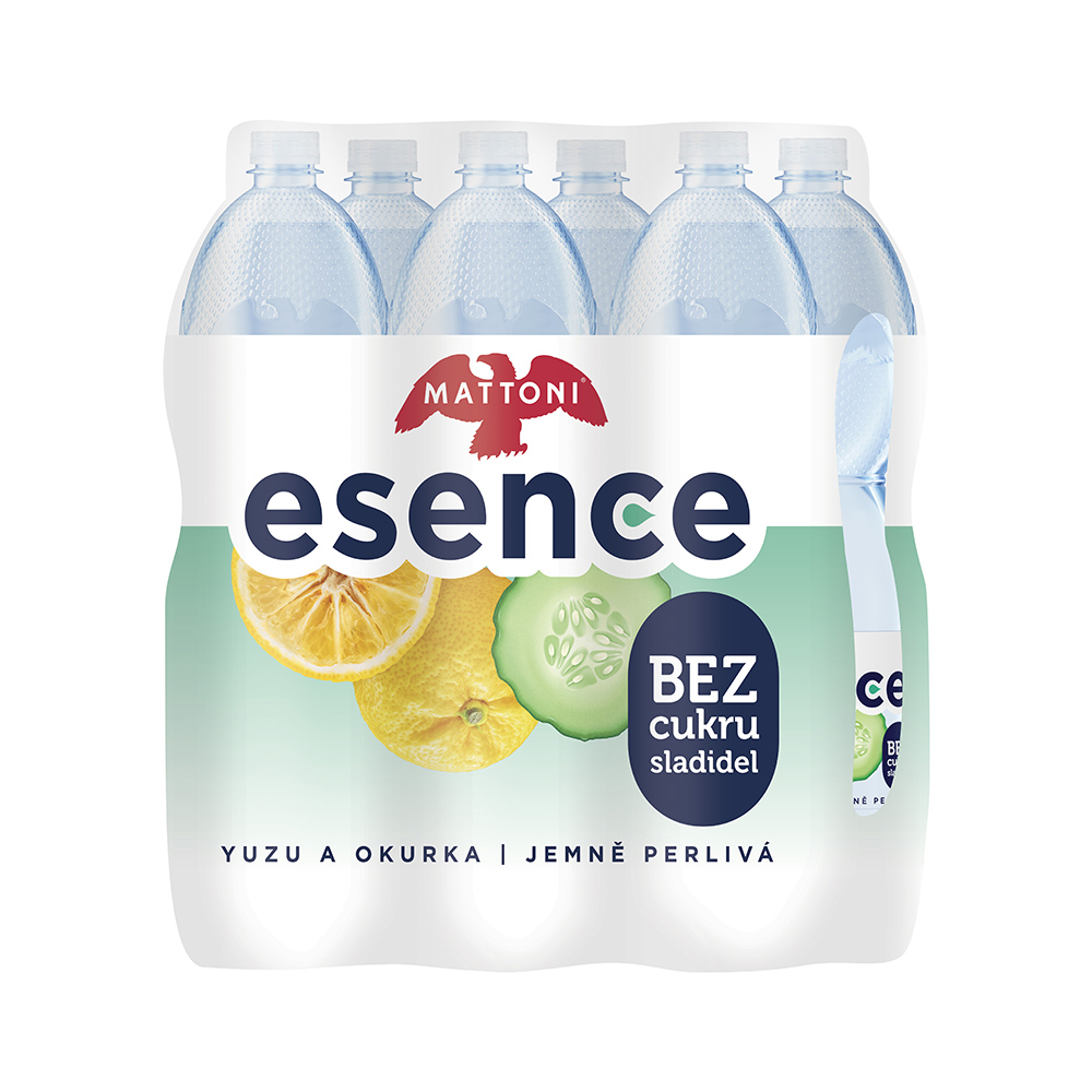 Mattoni Esence yuzu a okurka bez cukru 6x1,5 l