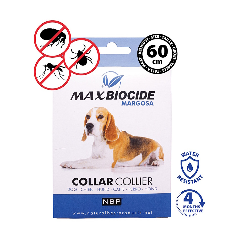 MAX BIOCIDE Collar dog antiparazitní obojek pro psy 60 cm