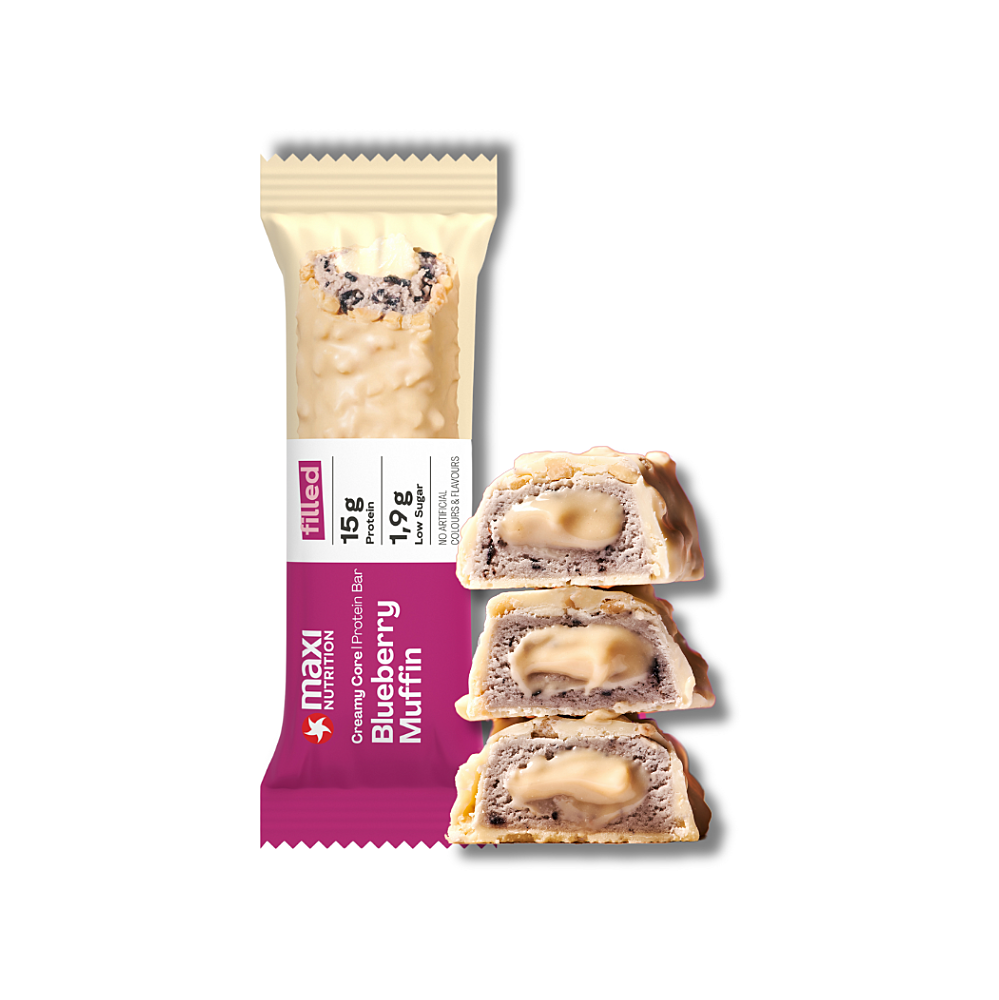 MAXI NUTRITION Creamy core protein bar borůvkový muffin 45 g