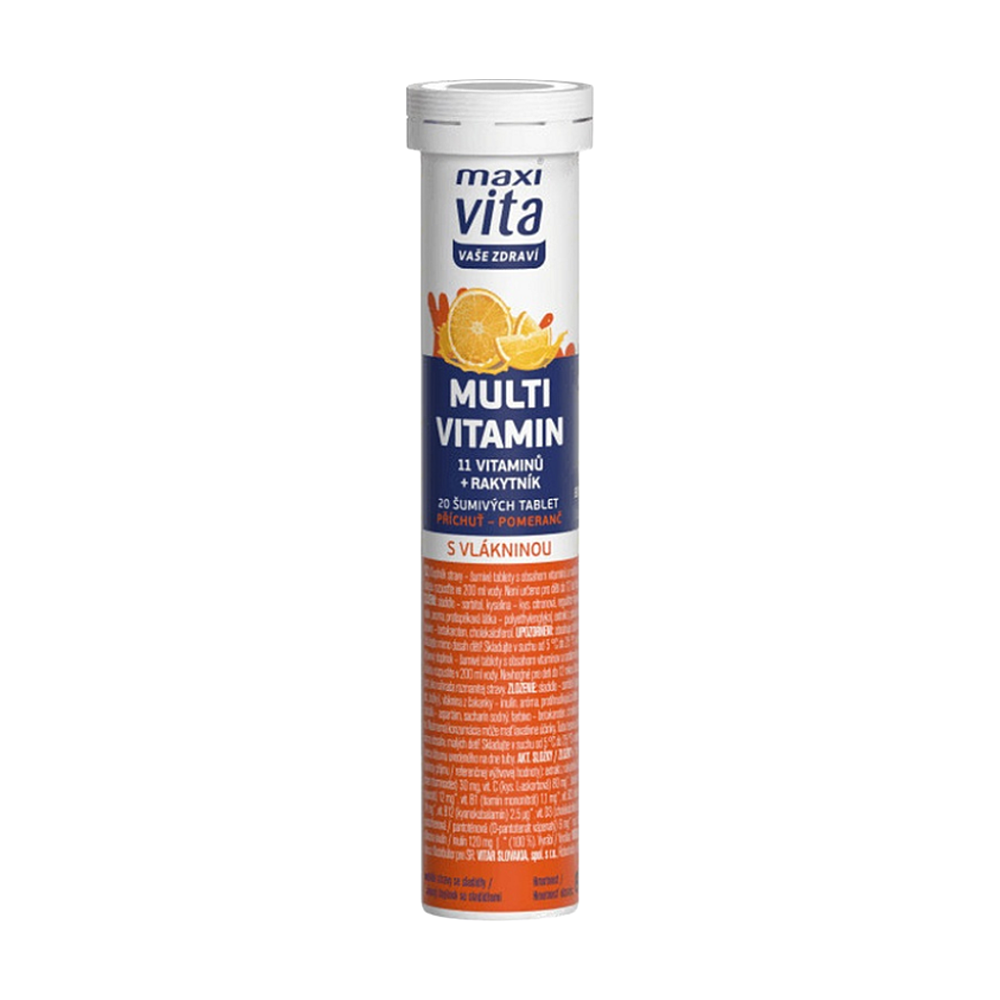 MAXI VITA Multivitamin + rakytník 20 šumivých tablet