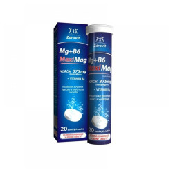 MAXIMAG Hořčík 375 mg + vitamín B6 20 šumivých tablet, poškozený obal