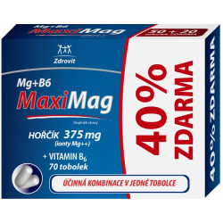 MAXIMAG Hořčík 375 mg + B6 40% ZDARMA 70 tobolek