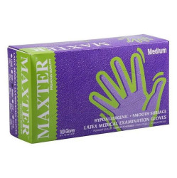 MAXTER Rukavice latexové pudrované velikost M 100 kusů