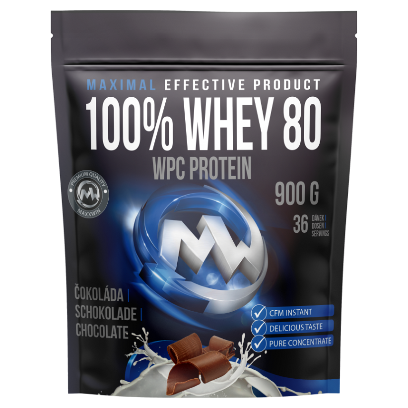 MAXXWIN 100% Whey protein 80 čokoláda 900 g