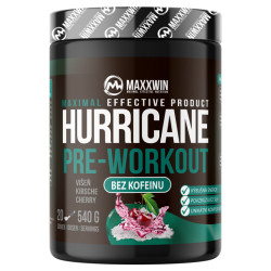 MAXXWIN Hurricane pre-workou bez kofeinu višeň 540 g