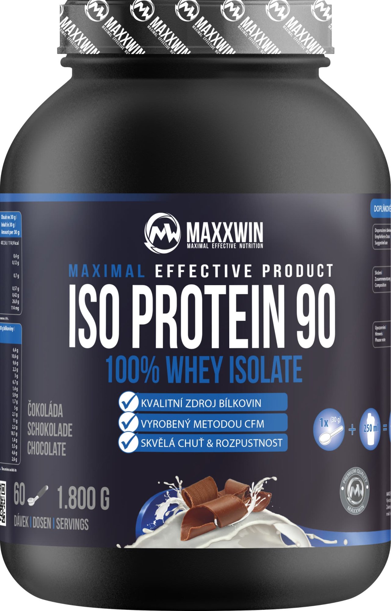 MAXXWIN Iso protein 90 čokoláda 1800 g