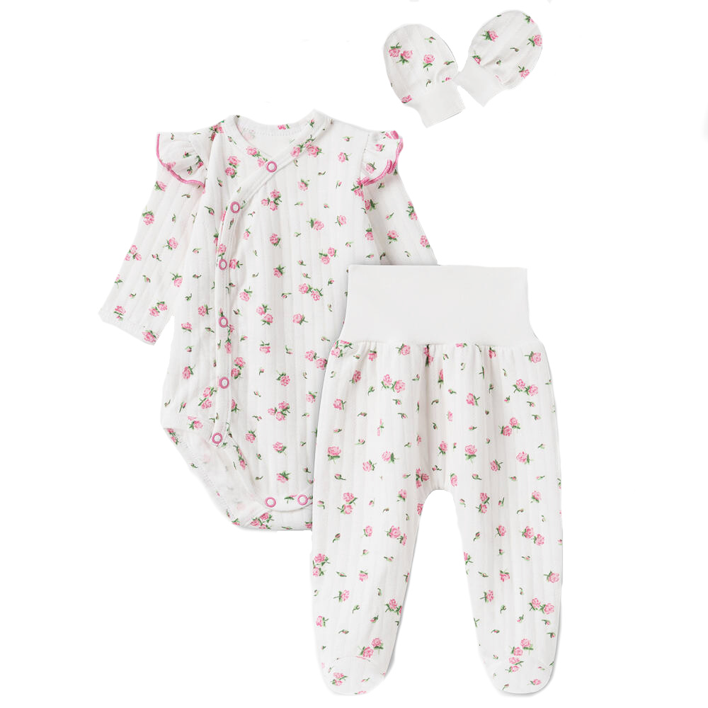 MBaby Bavlněná sada, zavinovací body, polodupačky, rukavičky, Amélie, vel. 62