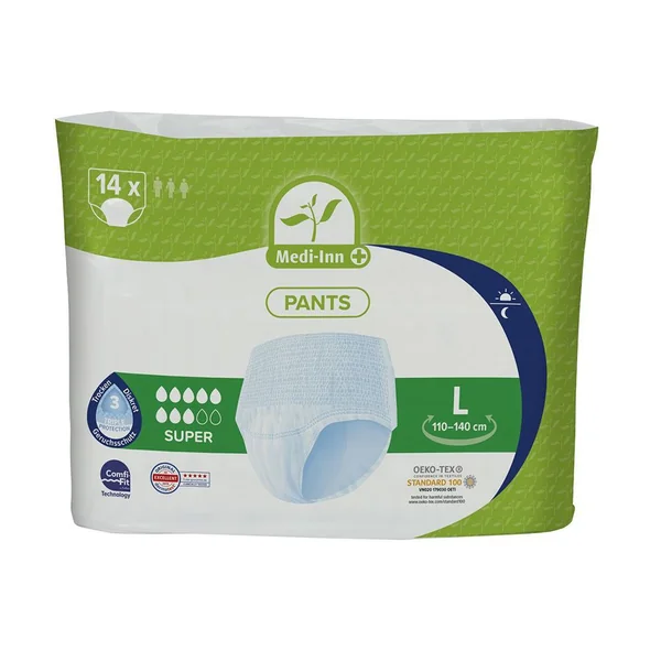 MEDI-INN Inkontinenční kalhotky Super 8 kapek, velikost L, 14 ks