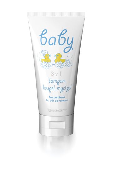 Medic progress Baby 3v1 šampon - koupel - mycí gel 200 ml