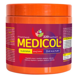 MEDICOL+ Vláknina + enzymy + živé kultury 220 kapslí