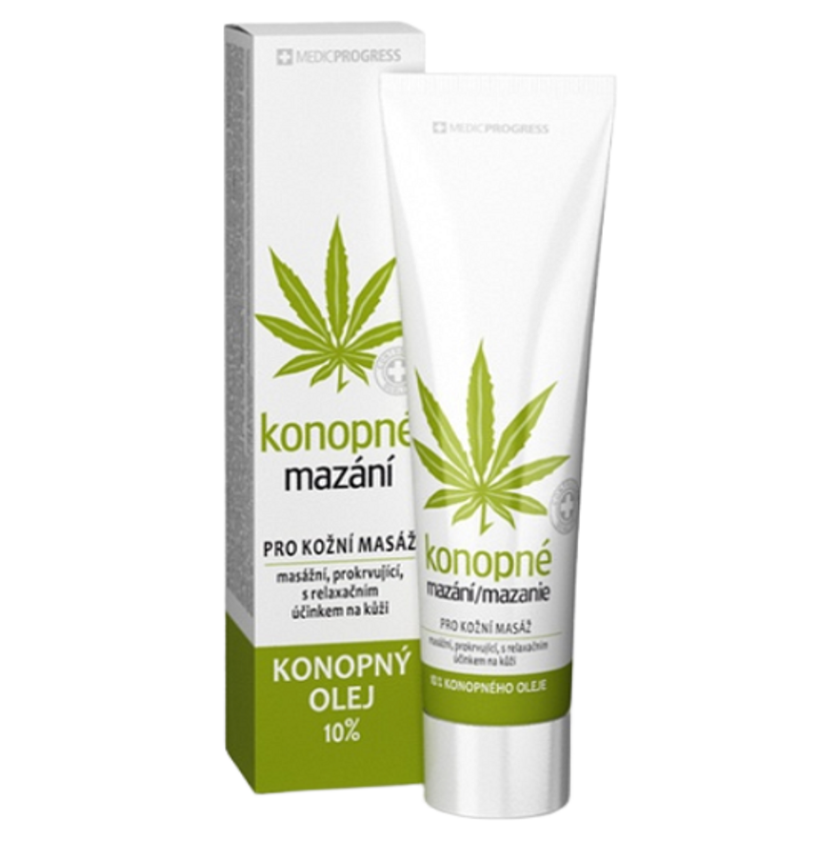 MEDICPROGRESS Konopné mazání 10% konopného oleje 100 ml