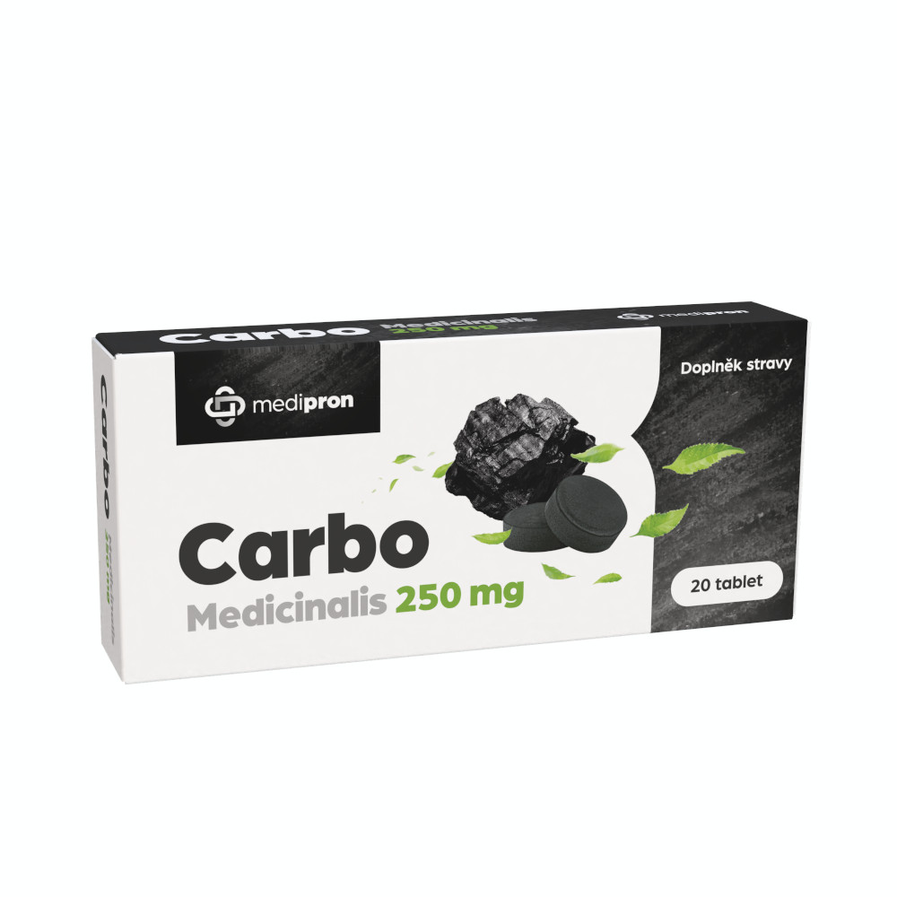 medipron Carbo Medicinalis 250 mg 20 tablet
