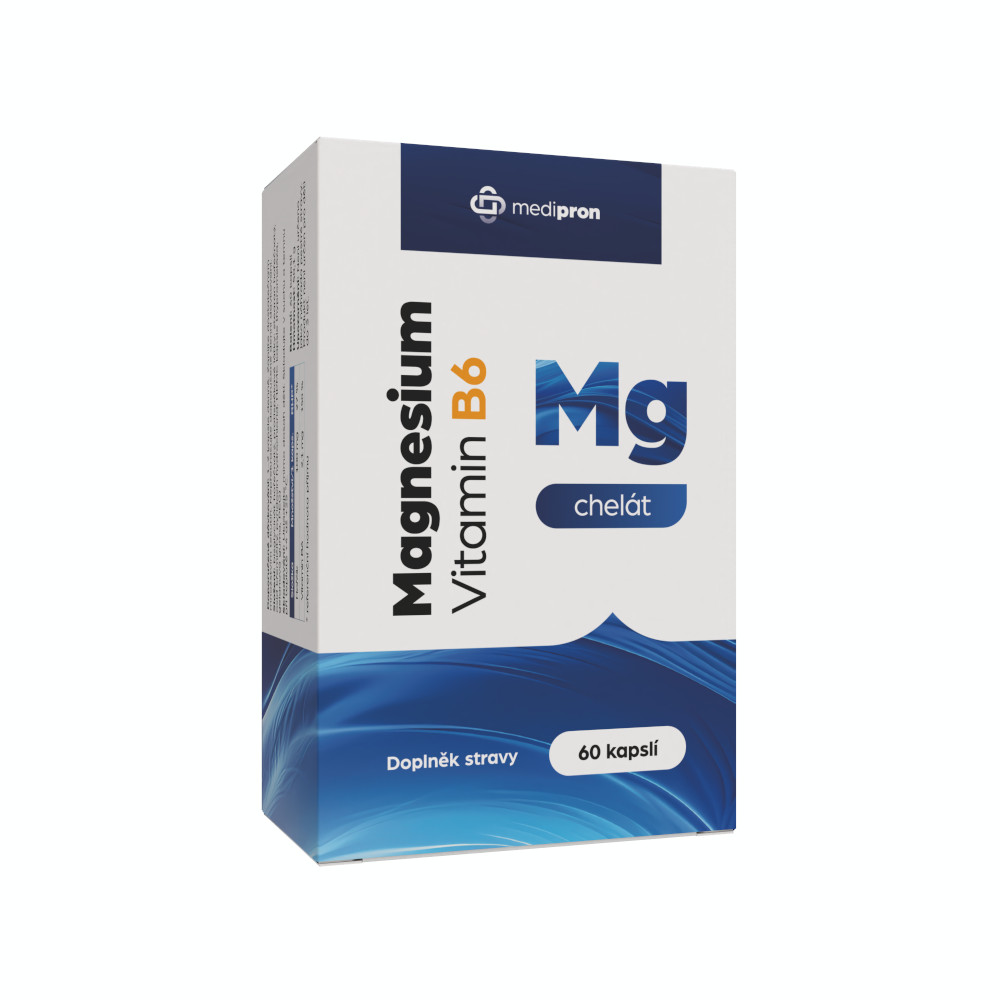medipron Magnesium B6 chelát 60 kapslí