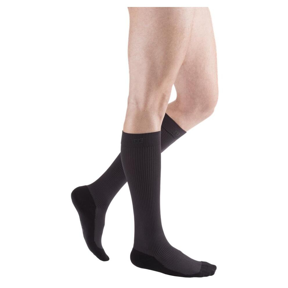 MEDIVEN ACTIVE Kompresivní lýtkové punčochy pro muže antracitové, Velikost: 3, Délka: Normální