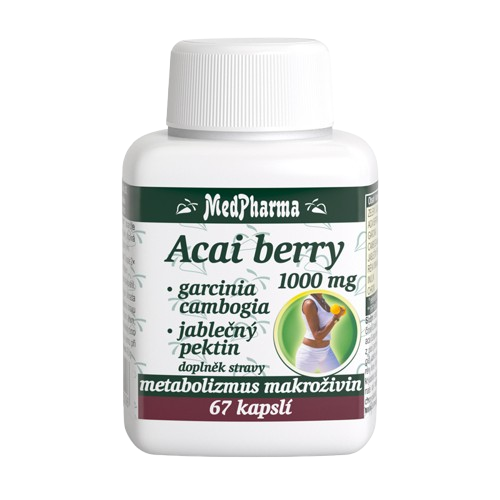 MEDPHARMA Acai berry 1000 mg +Garcinia cambogia+Jablečný pektin 67 kapslí