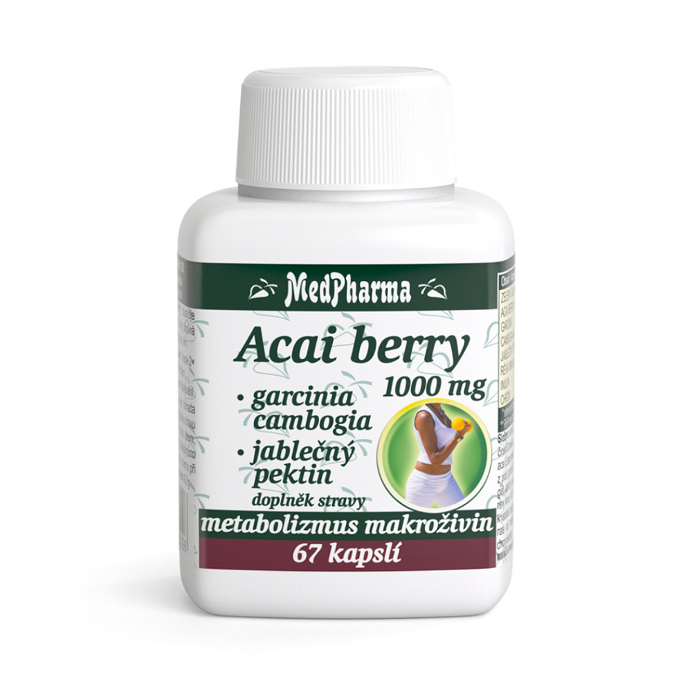 MEDPHARMA Acai berry 1000 mg + garcinia 67 kapslí