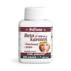 MEDPHARMA Beta karoten forte 25 000 m.j. + PABA + panthenol 107 tobolek