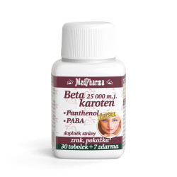 MEDPHARMA Beta karoten forte 25 000 m.j. + PABA + panthenol 37 tobolek