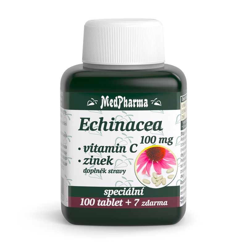 MedPharma Echinacea 100 mg + vitamin C + zinek 107 tablet