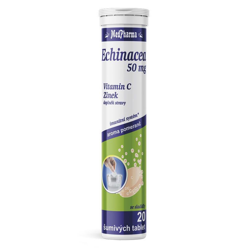 MedPharma Echinacea 50 mg + vitamin C + Zinek 20 šumivých tablet