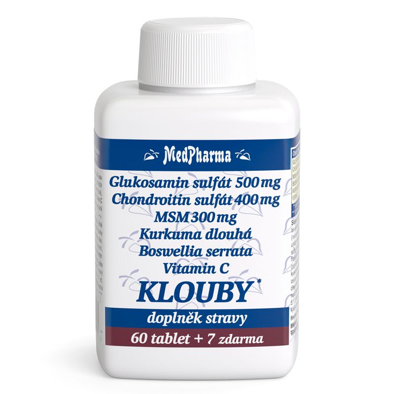 Medpharma Glukosamin sulfát (chondroitin, MSM, kurkuma) KLOUBY 67 tablet