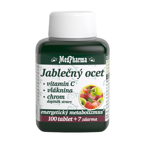MEDPHARMA Jablečný ocet+Vláknina+Vitamin C+Chrom 107 tablet