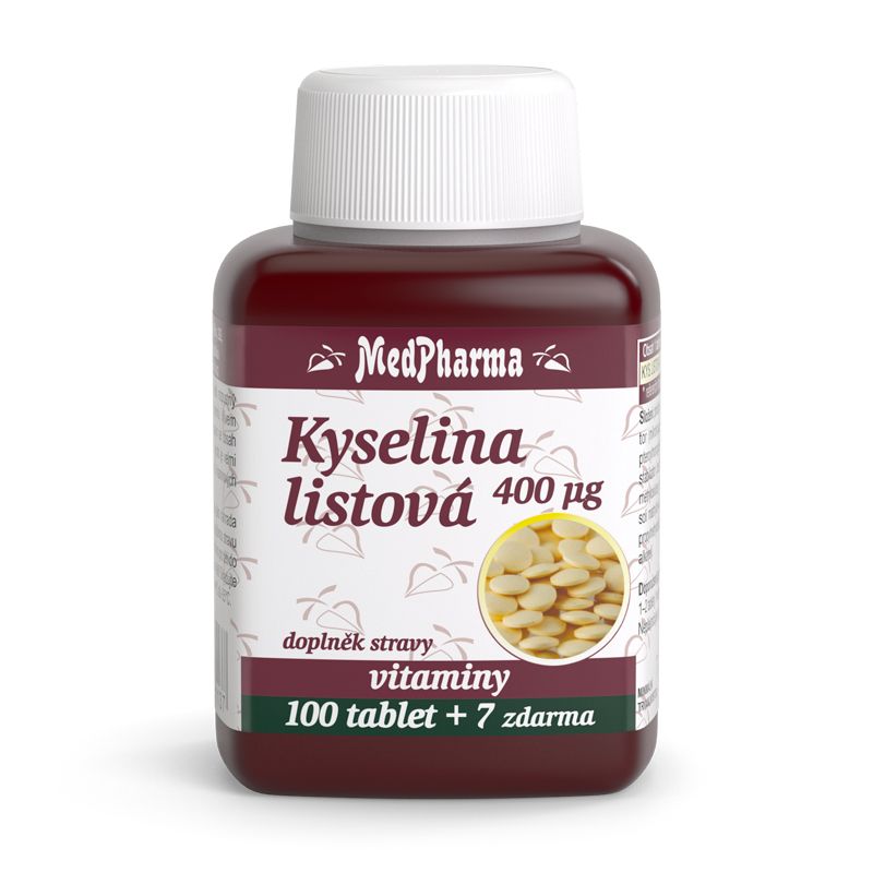 MedPharma Kyselina listová 400 mcg 107 tablet