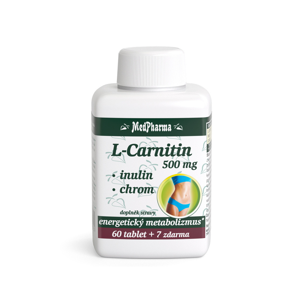 MEDPHARMA L-Carnitin 500 mg + inulin + chrom  67 tablet