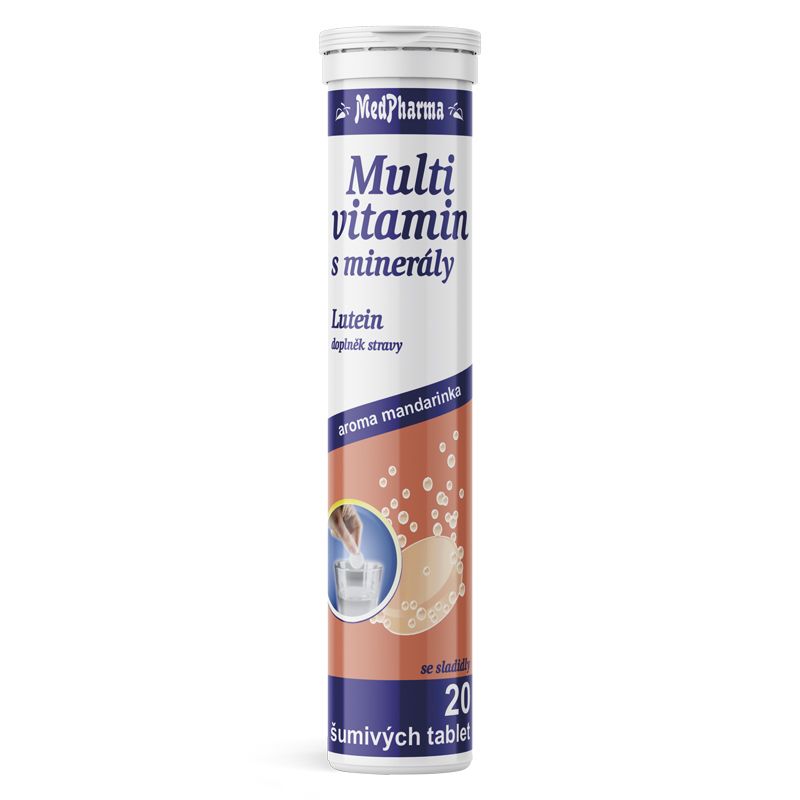 MedPharma Multivitamín s minerály + lutein 20 šumivých tablet