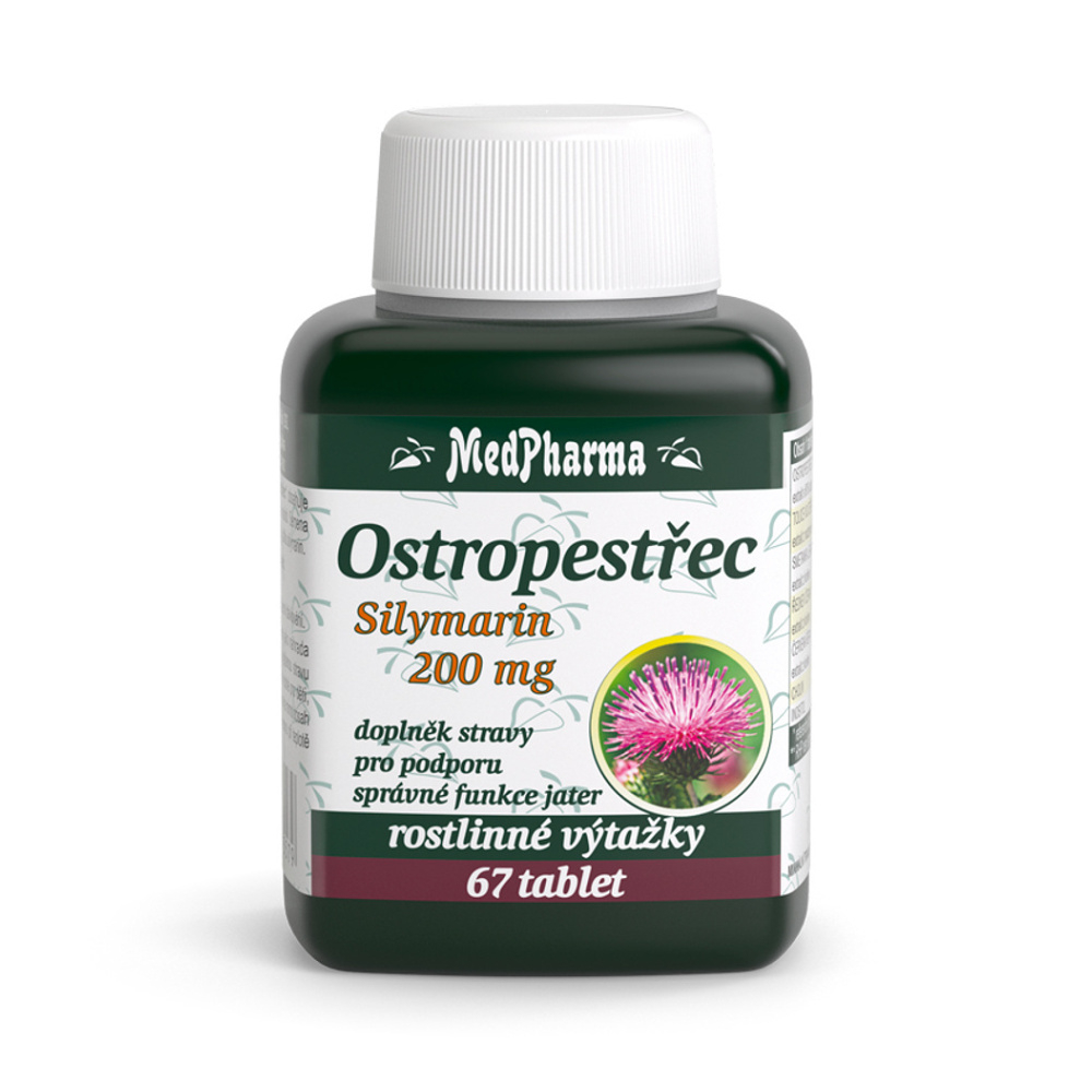 MEDPHARMA Ostropestřec silymarin 200 mg 67 tablet